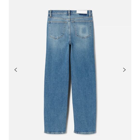 RE/Done Comfort Stretch High Rise 70s Stove Pipe Jean Straight Blue Size 25 NWT - Picture 2 of 11